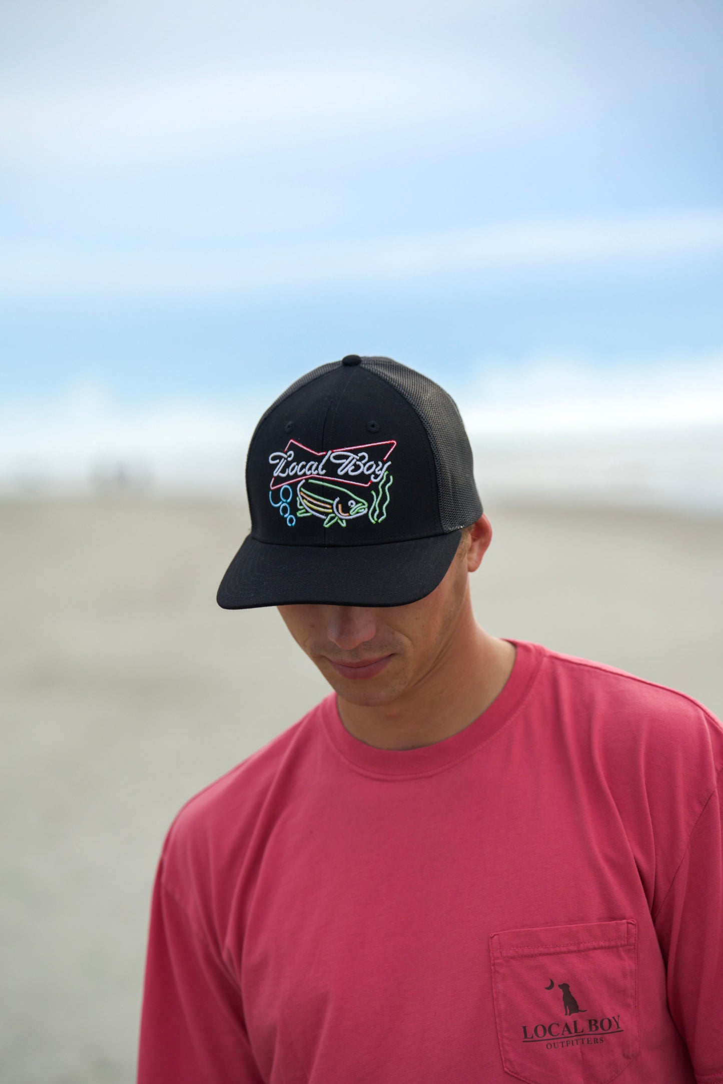Bud Fish Neon Trucker Hat