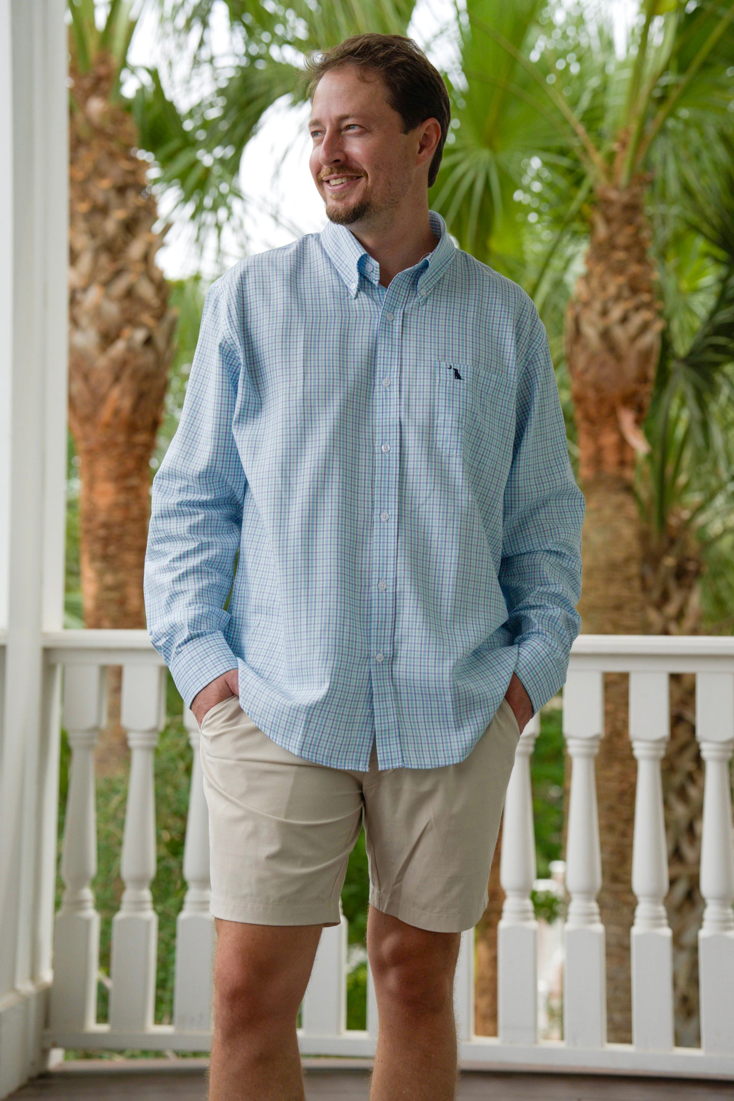 Blythe Dress Shirt - Purple/Sky Blue/Plum