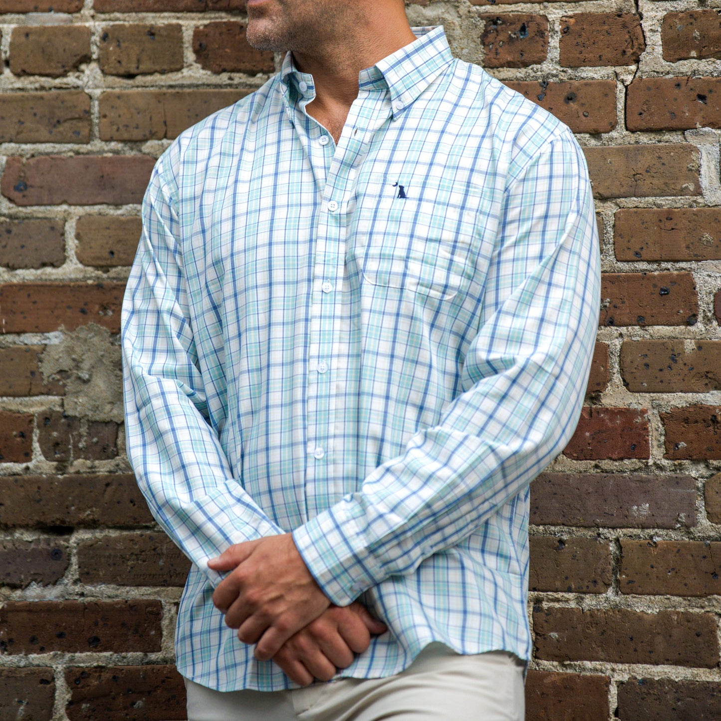 Sherry Dress Shirt - Mist/Teal/Light Blue