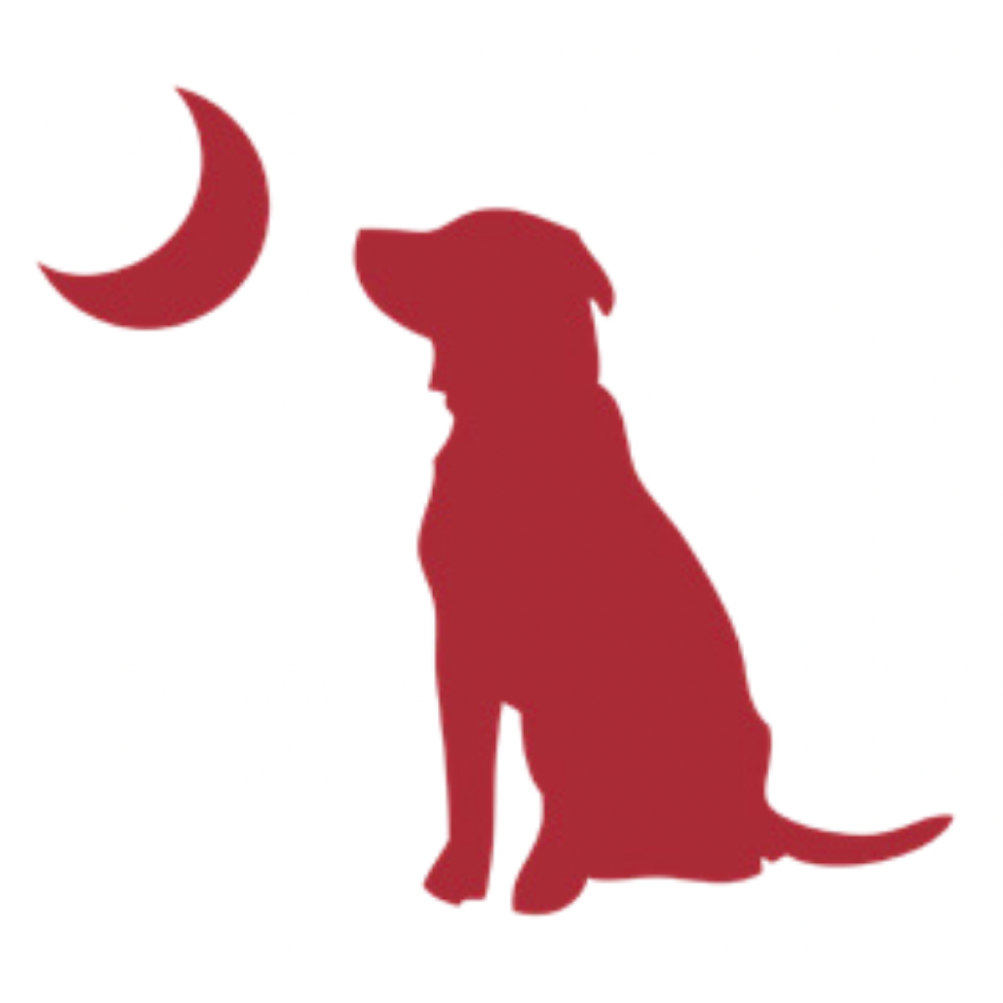Local Boy Dog & Moon Decal - Garnet