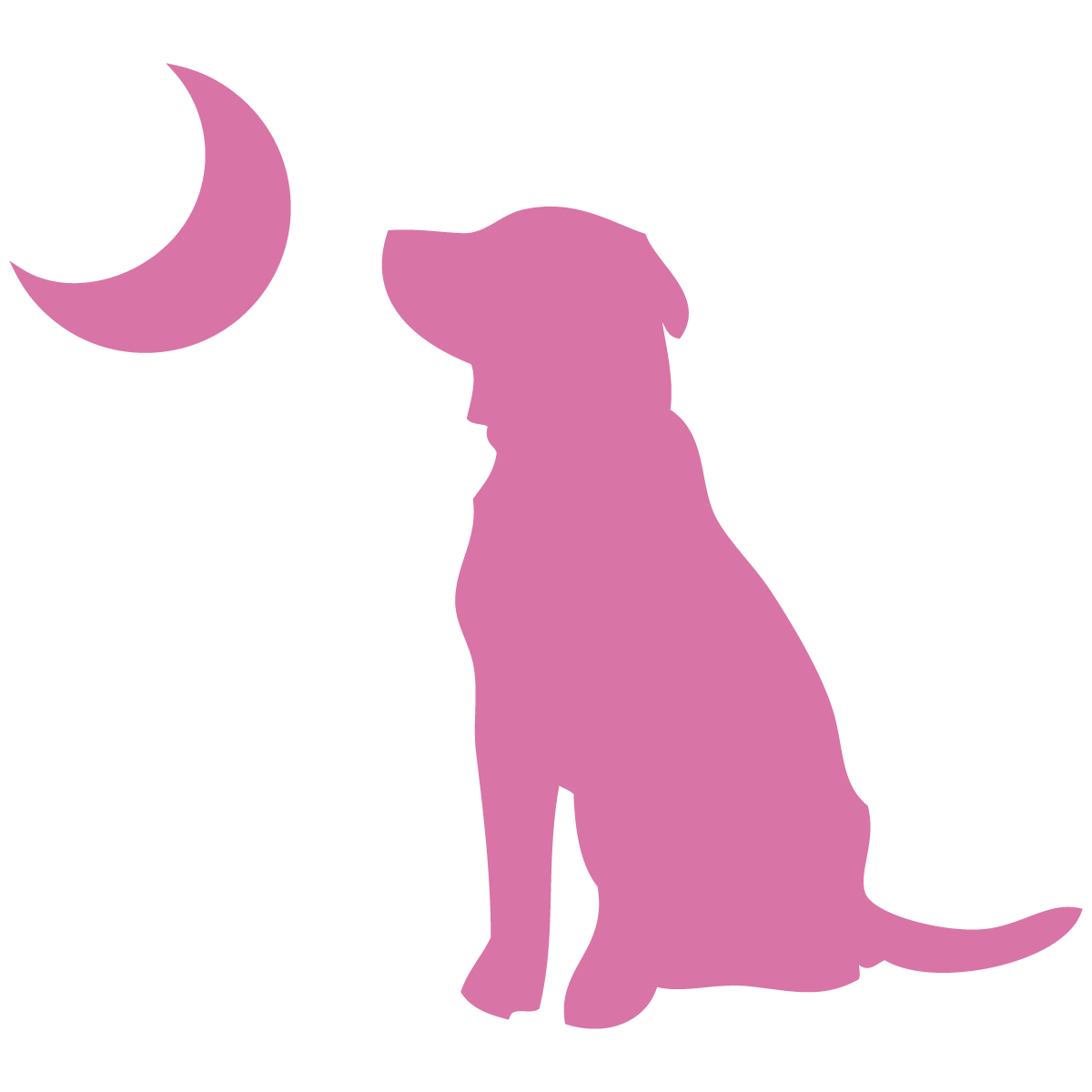 LG Dog & Moon Decal