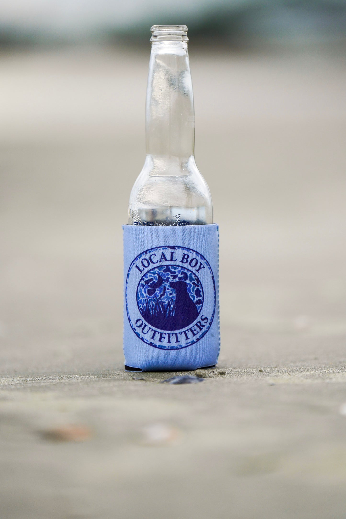 Original Distressed LCF Cobalt Circle Koozie