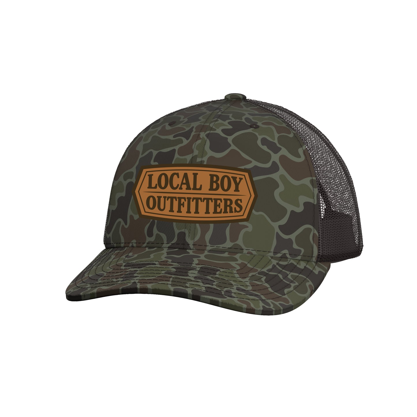 Youth Leather Crest Trucker Hat