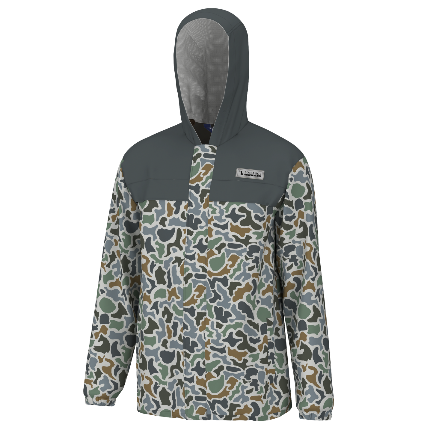 Two-Toned Rain Jacket - Slate/Localflage Bluff