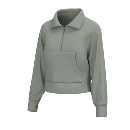 Local Girl Freelance Quarter Zip - Sage