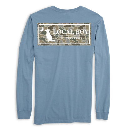 Youth Sand Dog & Moon Camo Plate LS Tee