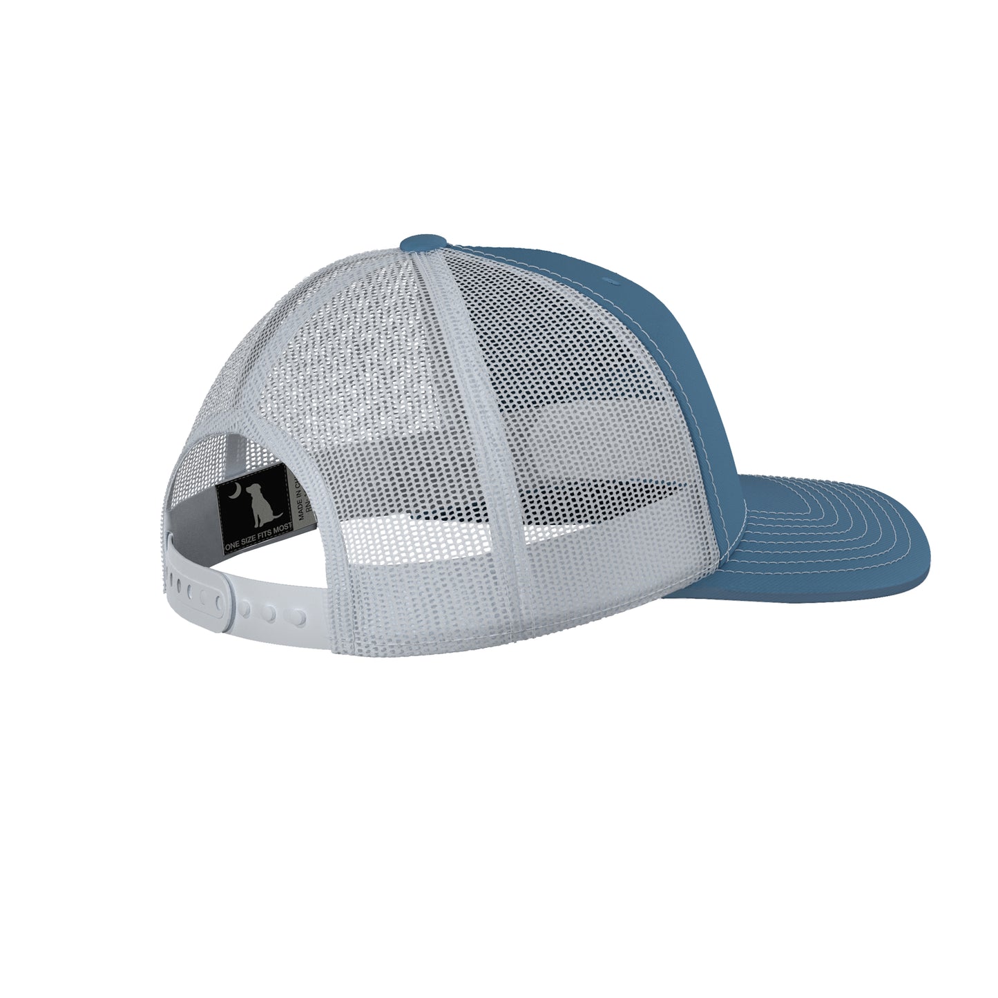 Striped Buckle Patch Trucker Hat