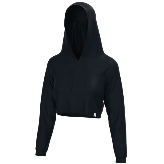 LG Velvet Fleece Cropped Hoodie - Black