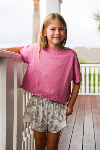 LG Youth Boxy Crop Tee - Jade