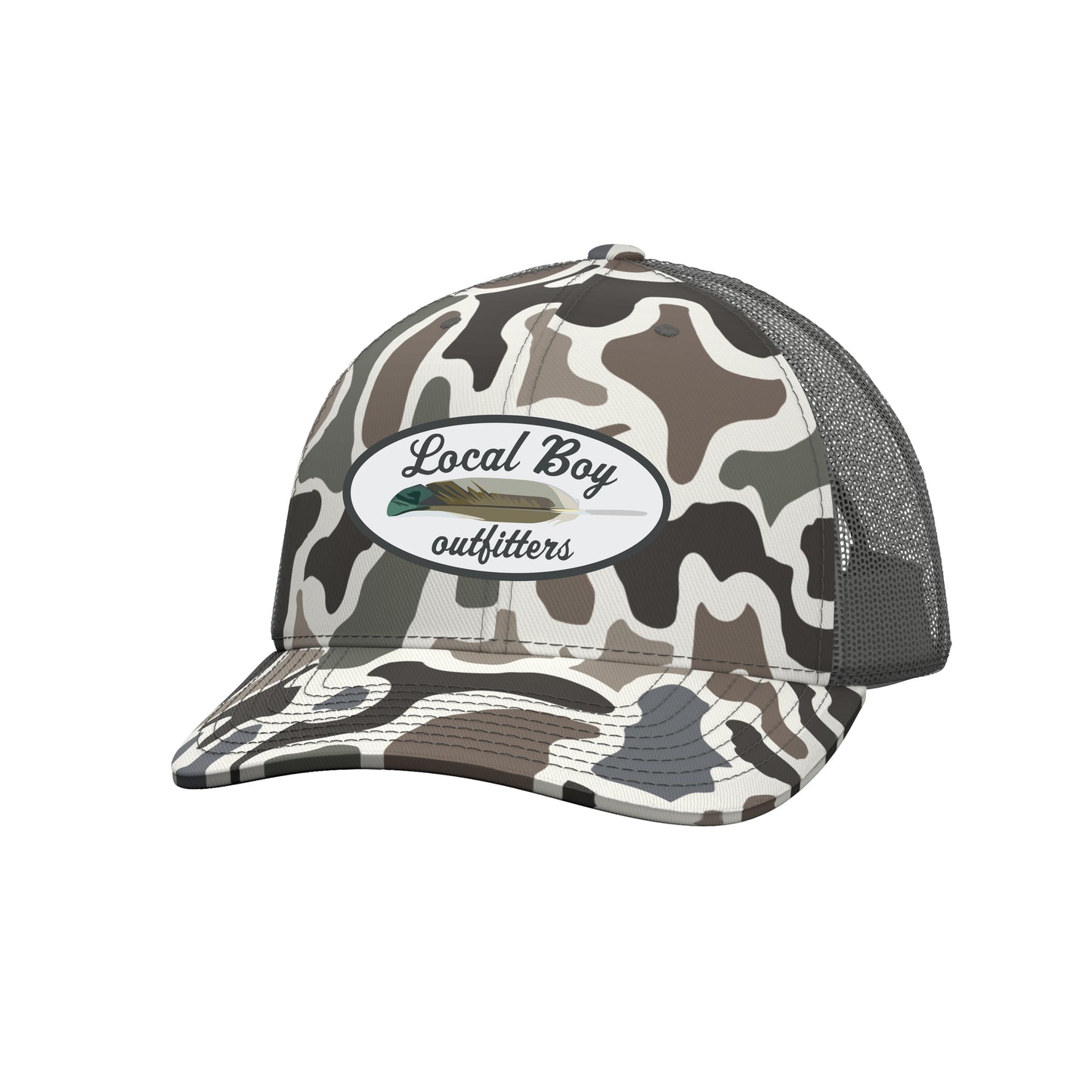 Wood Duck Feather Patch Trucker Hat