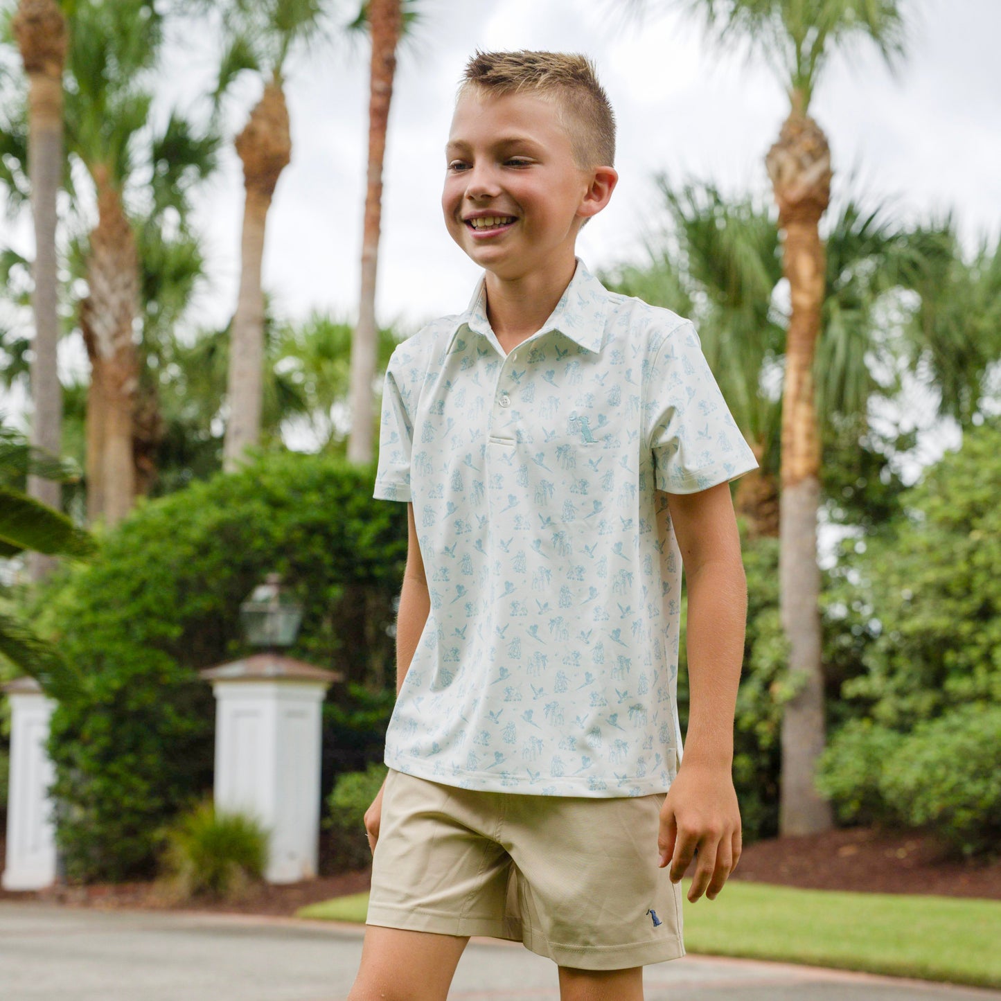 Youth Dirty Myrtle Polo - White Ultimate Retrieve