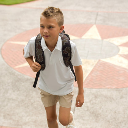 Youth Palms Polo - Light Gray/White