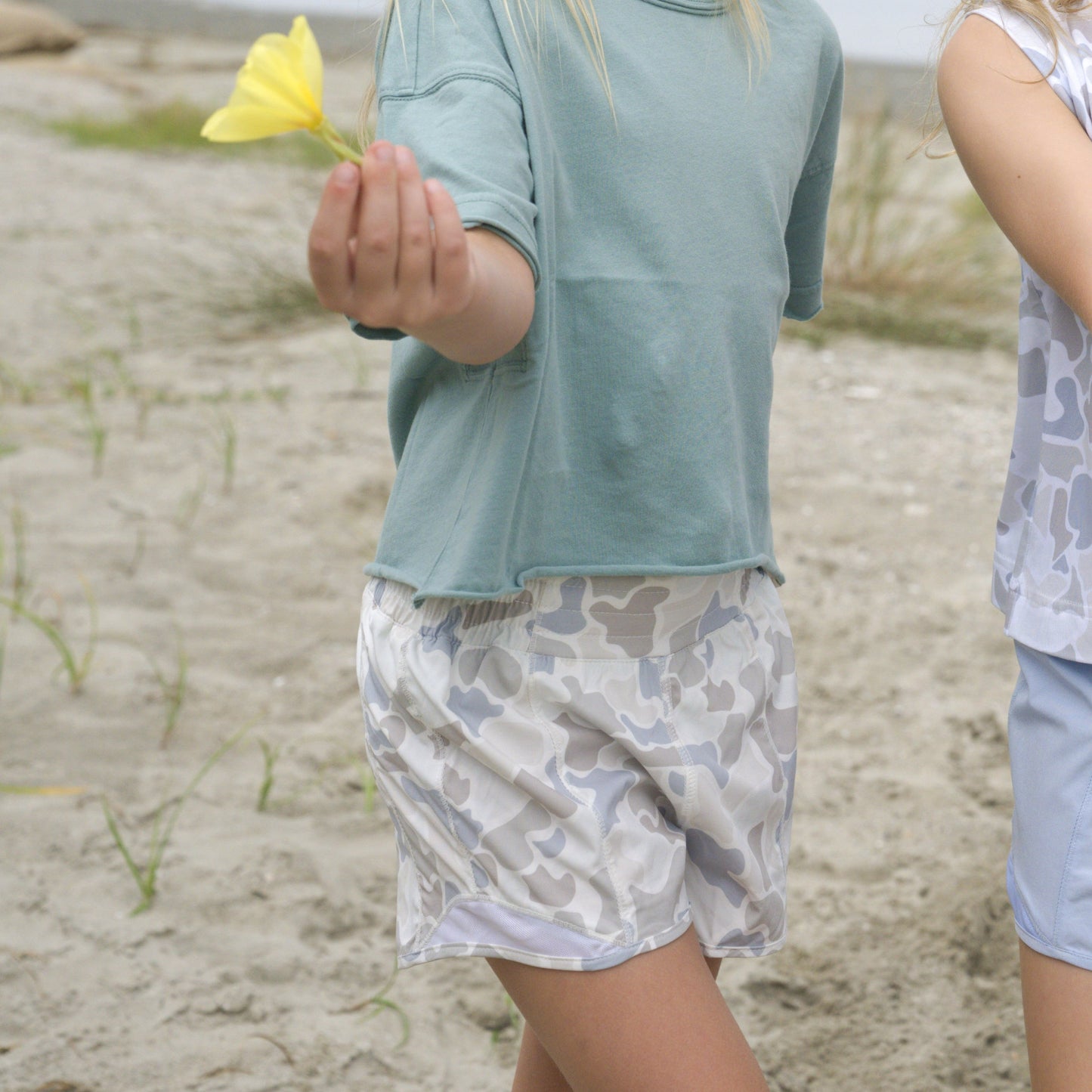 Youth Local Girl Vista Shorts - Forest Camo Saltwater