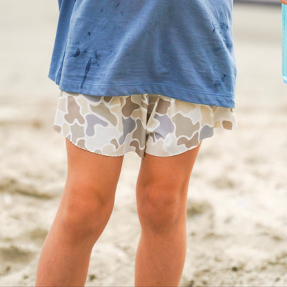 Local Girl Youth Petal Shorts - Forest Camo Saltwater
