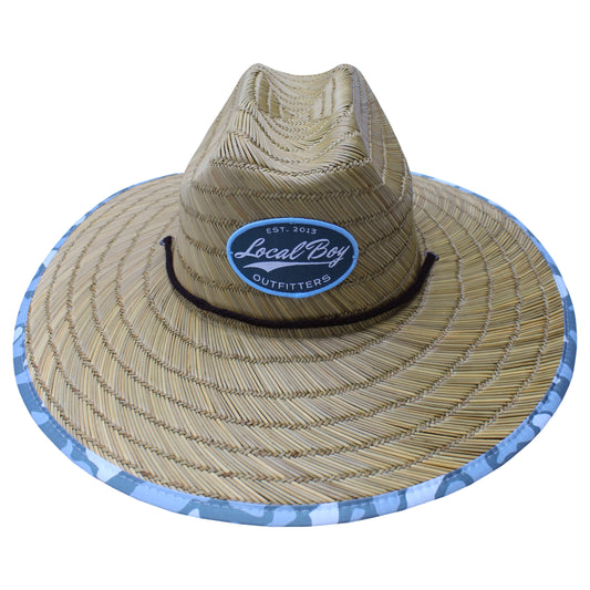 Palm Breeze Straw Hat - High Tide Pond Blue